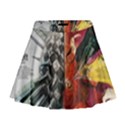 Left And Right Brain Illustration Splitting Abstract Anatomy Mini Flare Skirt View1