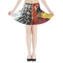Left And Right Brain Illustration Splitting Abstract Anatomy Mini Flare Skirt View3
