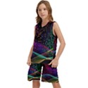Particles Waves Line Multicoloured Kids  Basketball Mesh Set View2