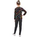 Multicolored Doodle Abstract Colorful Multi Colored Kids  Long Mesh T-Shirt View2