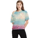 Anime Landscape One Shoulder Cut Out T-Shirt View1