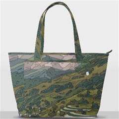 Anime Scenery Drawing Sky Landscape Cloud Cartoon Back Pocket Shoulder Bag 