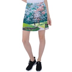 Anime Scenery Landscape Tennis Skirt