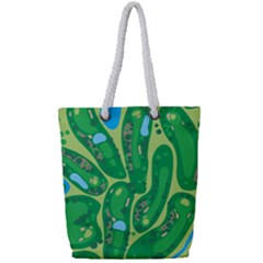 Golf Course Par Golf Course Green Full Print Rope Handle Tote (small) by Sarkoni