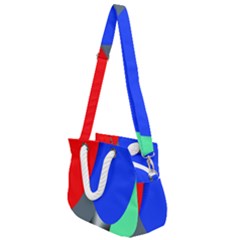 Abstract Circles, Art, Colorful, Colors, Desenho, Modern Rope Handles Shoulder Strap Bag by nateshop