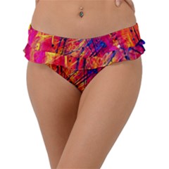 Abstract Design Calorful Frill Bikini Bottoms