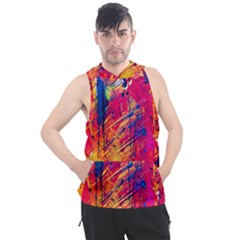 Abstract Design Calorful Men s Sleeveless Hoodie