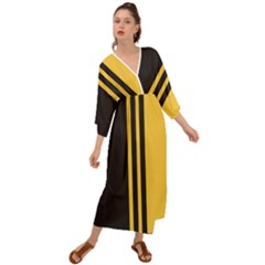 Abstract Design, Minimal, Abstract, Black, Desenho, Flat Grecian Style  Maxi Dress