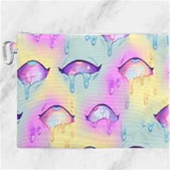 Ahegao, Anime, Pink Canvas Cosmetic Bag (xxxl)