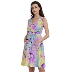Ahegao, Anime, Pink Sleeveless Dress With Pocket
