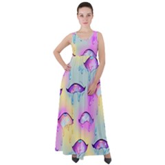 Ahegao, Anime, Pink Empire Waist Velour Maxi Dress
