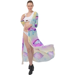 Ahegao, Anime, Pink Maxi Chiffon Beach Wrap