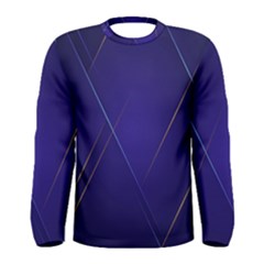 Blue Abstraction Background, Material Design, Paper Men s Long Sleeve T-shirt