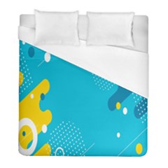Blue Yellow Abstraction, Creative Backgroun Duvet Cover (full/ Double Size)