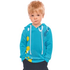 Blue Yellow Abstraction, Creative Backgroun Kids  Overhead Hoodie