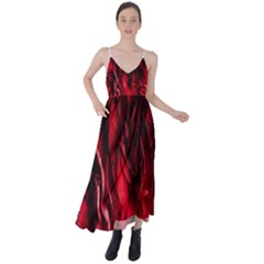 Followers,maroon,rose,roses Tie Back Maxi Dress