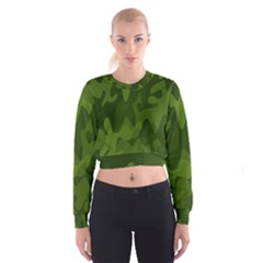 Green Camouflage, Camouflage Backgrounds, Green Fabric Cropped Sweatshirt