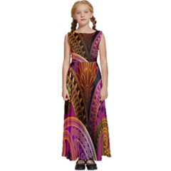 Paisley Pattern, Abstract Colorful, Texture Background, Hd Kids  Satin Sleeveless Maxi Dress