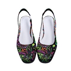 Trippy Dark Psychedelic Women s Classic Slingback Heels