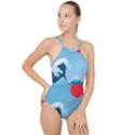 Minimalism Great Wave Off Kanagawa High Neck One Piece Swimsuit View1