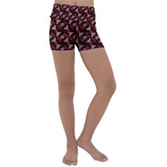 Oriental Dragon Motif Pattern Kids  Lightweight Velour Yoga Shorts