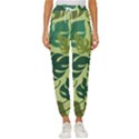 Seamless Pattern Of Monstera Leaves For The Tropical Plant Background Women s Cropped Drawstring Pants View1