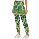 Seamless Pattern Of Monstera Leaves For The Tropical Plant Background Women s Cropped Drawstring Pants View2