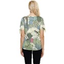 Playful Cactus Desert Landscape Illustrated Seamless Pattern Bow Sleeve Button Up Top View4