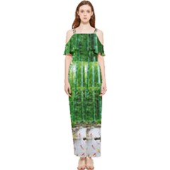 Bamboo Forest Squid Family Draped Sleeveless Chiffon Jumpsuit