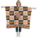 Chess Halloween Pattern Women s Hooded Rain Ponchos View1