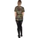 Digital Art Triangle Pattern Texture Mosaic Women s V-Neck Scrub Top View4