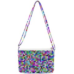 Texture Colorful Abstract Pattern Double Gusset Crossbody Bag by Grandong