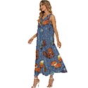 Animals Pattern Colorful Vector V-Neck Sleeveless Loose Fit Overalls View2