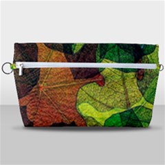 Colorful Autumn Leaves Texture Abstract Pattern Handbag Organizer