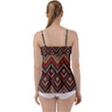 Pattern Knitting Texture Babydoll Tankini Top View2