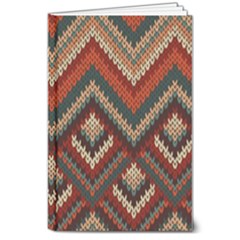 Pattern Knitting Texture 8  X 10  Hardcover Notebook