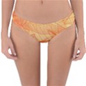 Abstract Texture Of Colorful Bright Pattern Transparent Leaves Orange And Yellow Color Reversible Hipster Bikini Bottoms View3