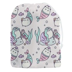 Cartoon Cat Cute Animal Kawaii Pastel Pattern Drawstring Pouch (3xl)