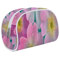 Pink Neon Flowers, Flower Make Up Case (medium)