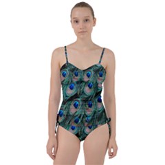 Peacock-feathers,blue2 Sweetheart Tankini Set
