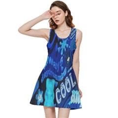 Really Cool Blue, Unique Blue Inside Out Racerback Dress