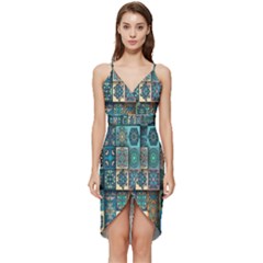 Texture, Pattern, Abstract, Colorful, Digital Art Wrap Frill Dress