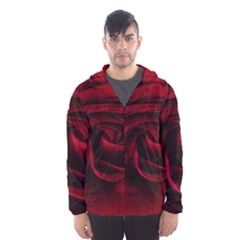 Rose Maroon Men s Hooded Windbreaker