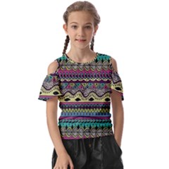Aztec Design Kids  Butterfly Cutout T-shirt