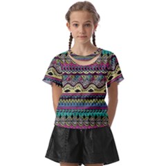 Aztec Design Kids  Front Cut T-shirt