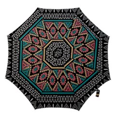 Aztec Wallpaper Hook Handle Umbrellas (small)