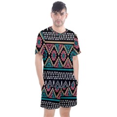 Aztec Wallpaper Men s Mesh T-shirt And Shorts Set