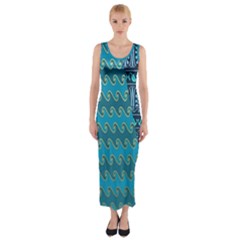 Aztec, Batik Fitted Maxi Dress