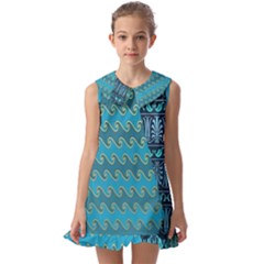 Aztec, Batik Kids  Pilgrim Collar Ruffle Hem Dress