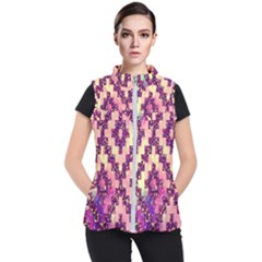 Cute Glitter Aztec Design Women s Puffer Vest